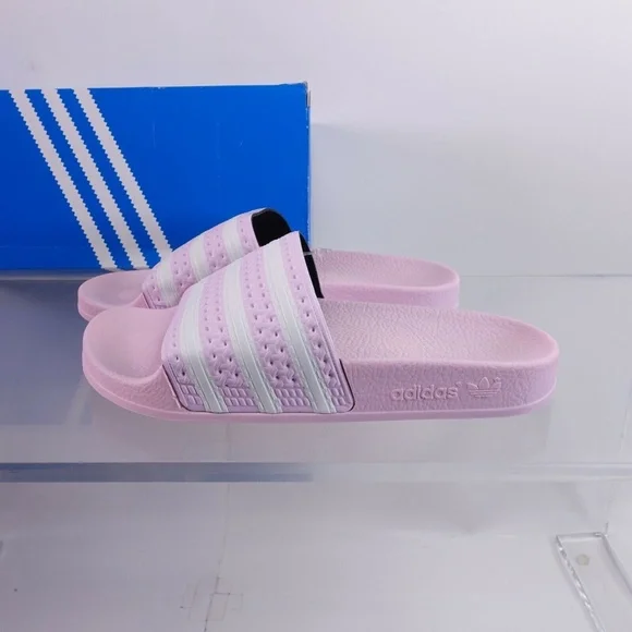 adidas Shoes New Adidas Adilette Slide Sandals Pinkwhite Made